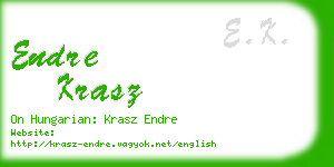 endre krasz business card